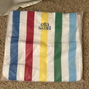 Striped tote bag